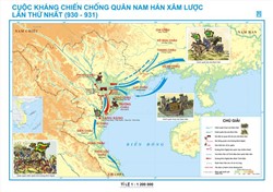 Bản đồ Cuộc kháng chiến chống quân Nam Hán xâm lược lần thứ nhất (930-931)