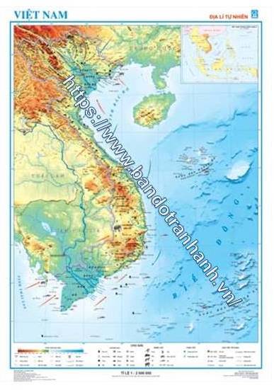 bản đồ địa lí tự nhiên Việt Nam lớp 5